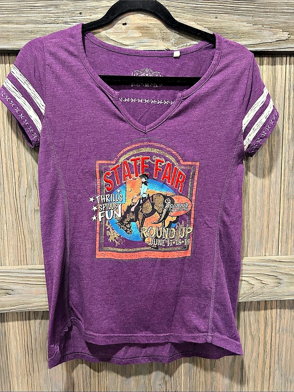 Panhandle Slim Purple Graphic Short Sleeve Tee  Size M